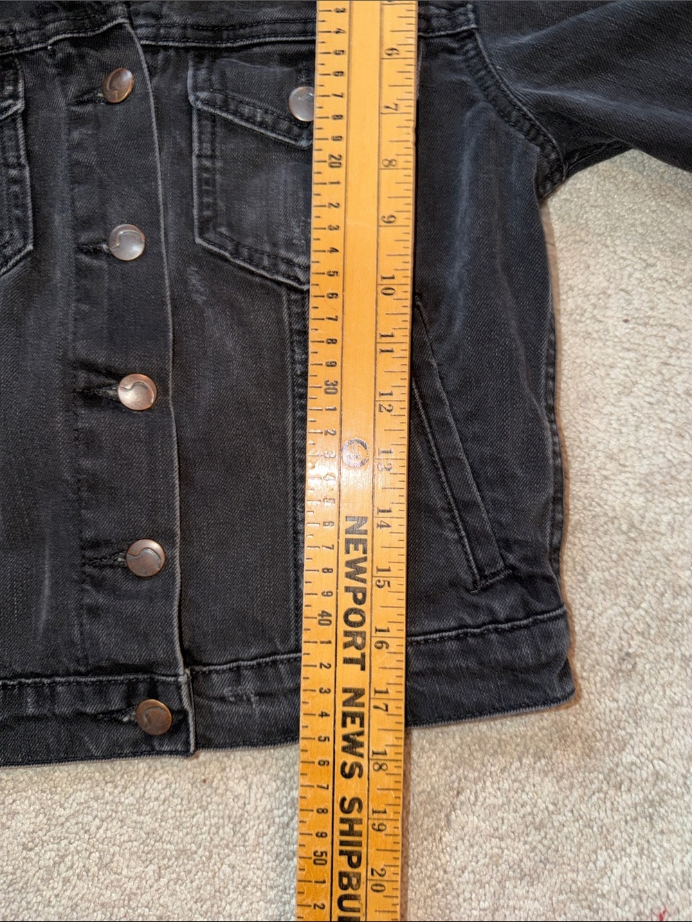 Joe's Jeans Black Washed the Cropped Denim Jacket size XS - Picture 8 of 9